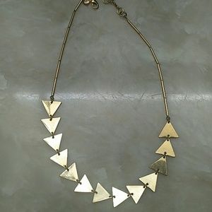 J crew Gold triangles necklace
